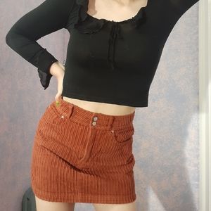Orange urban outfitters mini skirt